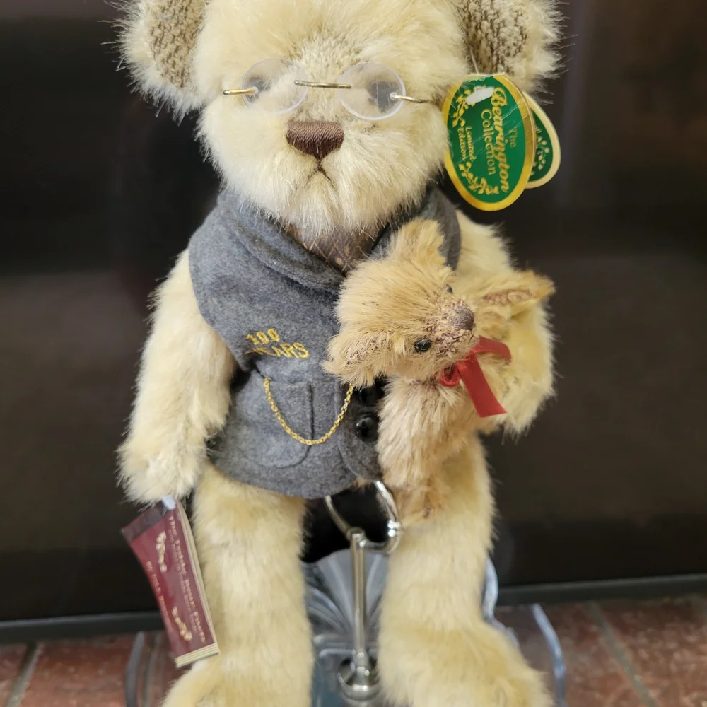 Ted E Bearington 100 Years Bear Fax Mohair Tags 1902-2002 Limited Edition Plush
